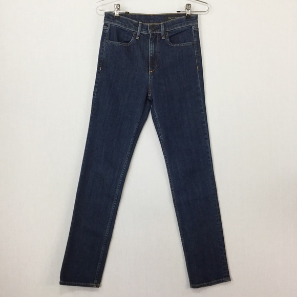 NWT Rag & Bone High Rise Slim Straight Kaihara Denim Jeans - Picture 2 of 8